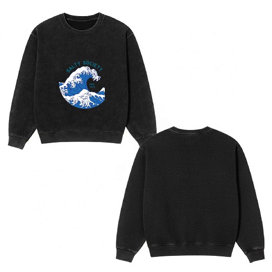 Salty Society Double Sided Mineral Wash Sweatshirts