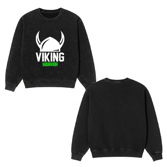 Viking Warrior Double Sided Mineral Wash Sweatshirts