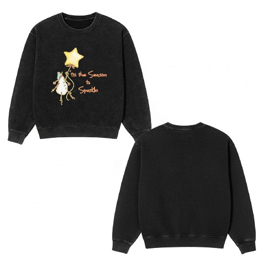 'tis the season to sparkle Double Sided Mineral Wash Sweatshirts