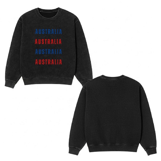 70s Australia Old School Soccer Double Sided Mineral Wash Sweatshirts