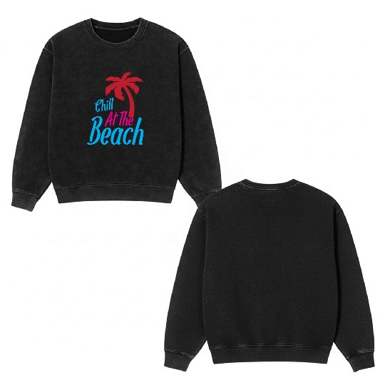 Feeling A LiL Salty with Summer Clothes Double Sided Mineral Wash Sweatshirts