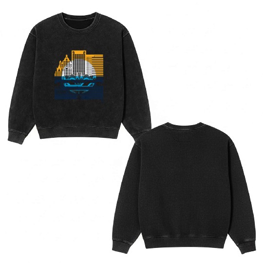 Milwaukee Skyline Squared Milwaukee Peoples Flag D Double Sided Mineral Wash Sweatshirts