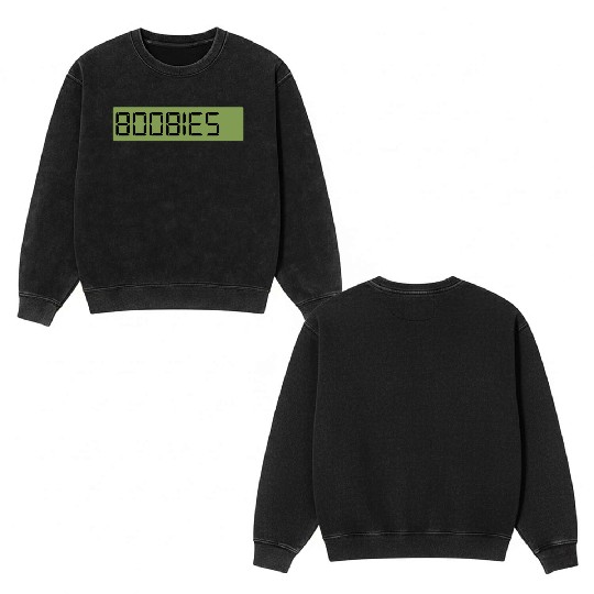 Boobies Double Sided Mineral Wash Sweatshirts