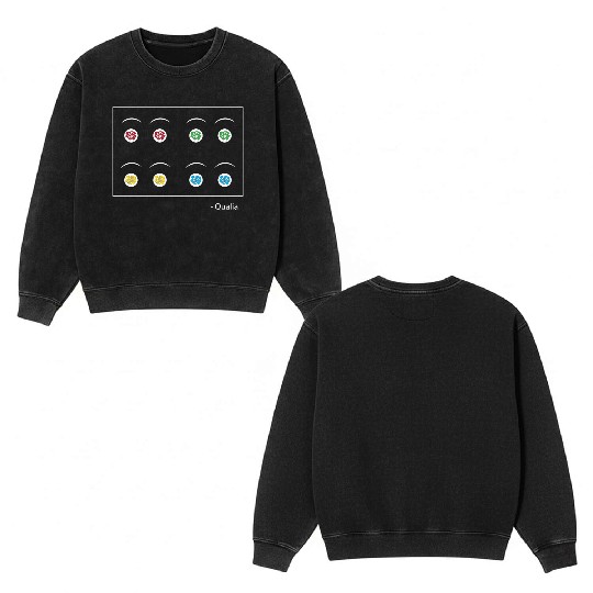 Psychology Qualia Double Sided Mineral Wash Sweatshirts
