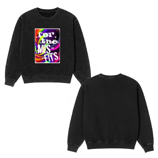 For the Misfits-2 Double Sided Mineral Wash Sweatshirts