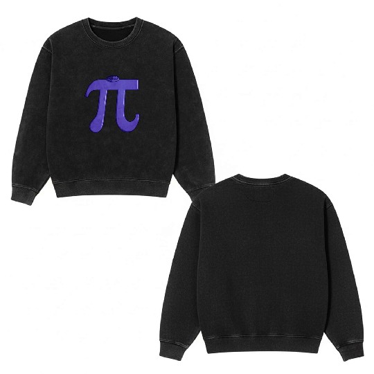 Blueberry Pi - Funny Pi Day Math Teacher Double Sided Mineral Wash Sweatshirts