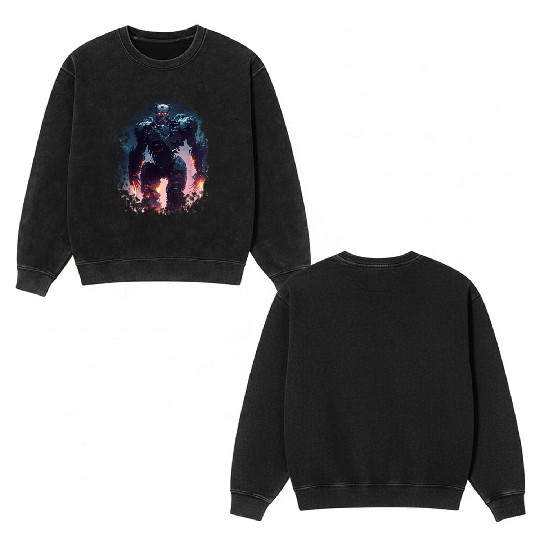 Terminator Exoskeleton Double Sided Mineral Wash Sweatshirts