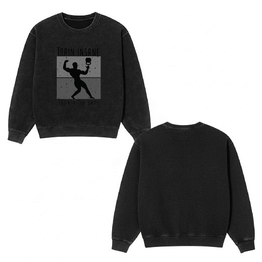 train insane Double Sided Mineral Wash Sweatshirts
