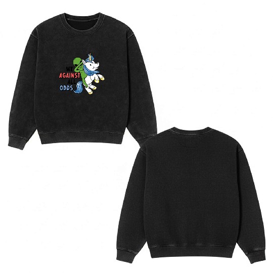 Rainbow Animal Fairy Unicorn Lover Alien Magical Double Sided Mineral Wash Sweatshirts