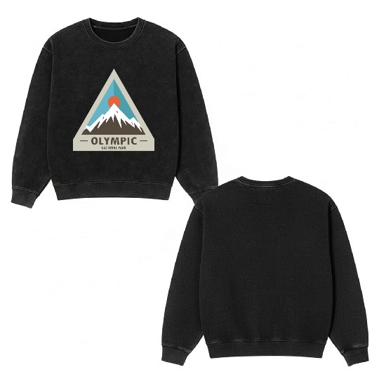 Olympic National Park Double Sided Mineral Wash Sweatshirts