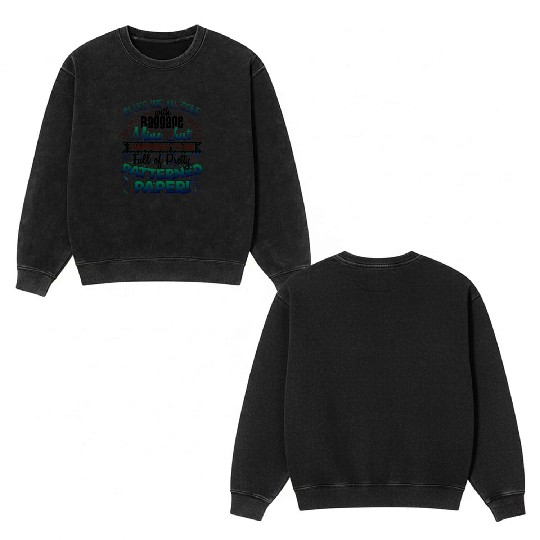 Scrapbooker Life Has Baggage Mine Patterned Paper Double Sided Mineral Wash Sweatshirts