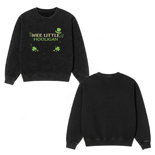 Wee Little Hooligan Double Sided Mineral Wash Sweatshirts