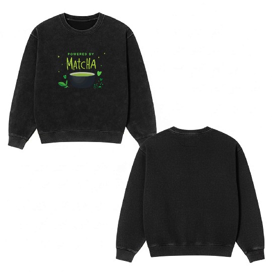 Powered By Matcha Japan Double Sided Mineral Wash Sweatshirts