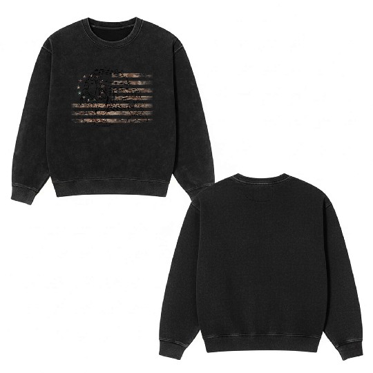 Adventure 101 FJ cruiser Camo US Flag 4wd Overland Double Sided Mineral Wash Sweatshirts