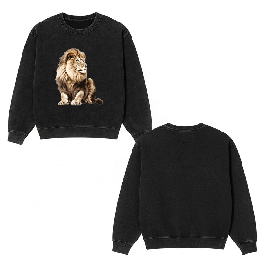 Lion King Double Sided Mineral Wash Sweatshirts