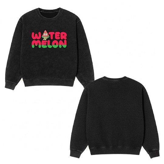 Sweet watermelon typography. Double Sided Mineral Wash Sweatshirts
