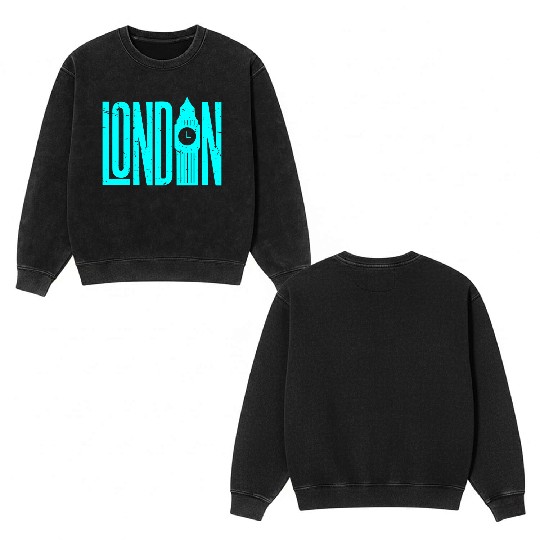 London Double Sided Mineral Wash Sweatshirts