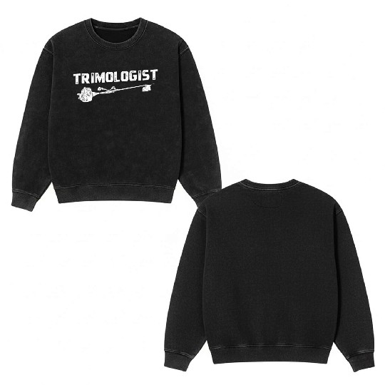 Lawn Mowing Trimmer Lawn Edger Double Sided Mineral Wash Sweatshirts