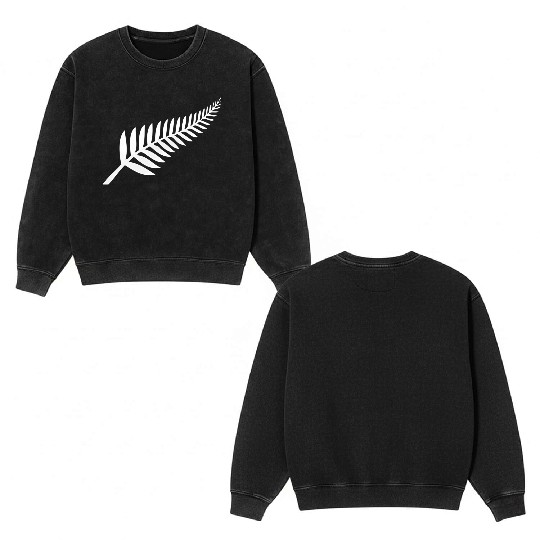 New Zealand Silver Fern Kiwi Pride Double Sided Mineral Wash Sweatshirts