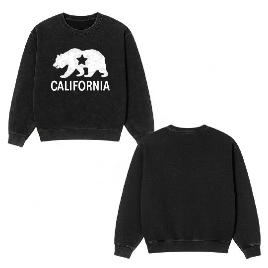 California Bear Republic Cali Double Sided Mineral Wash Sweatshirts