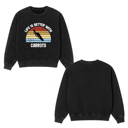 Carrot Double Sided Mineral Wash Sweatshirts