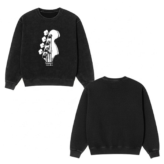 Guitar Classic Rock & Roll Guitar Lover Guitar Double Sided Mineral Wash Sweatshirts