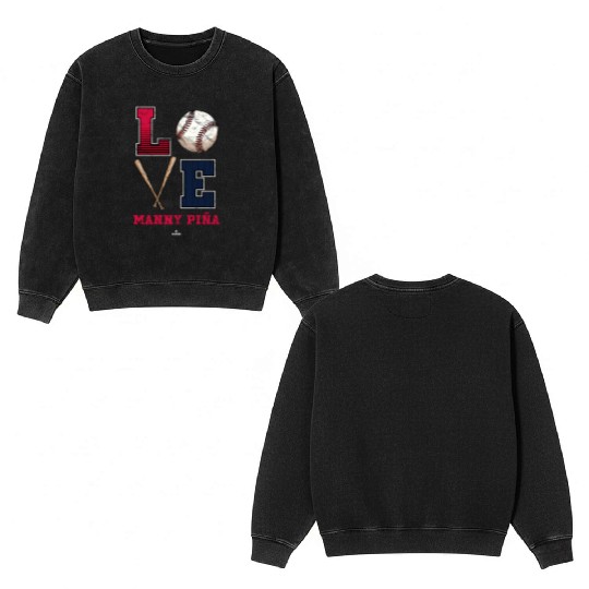 Love Ny A Ny A Atlanta Mlbpa Double Sided Mineral Wash Sweatshirts