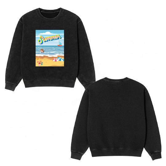 summer Double Sided Mineral Wash Sweatshirts