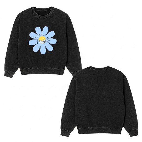chill out relax flower Double Sided Mineral Wash Sweatshirts