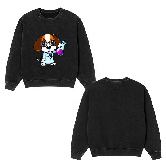 Beagle Puppy - Dexter Double Sided Mineral Wash Sweatshirts