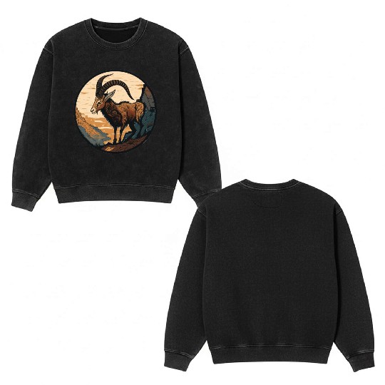 Capricorn Double Sided Mineral Wash Sweatshirts