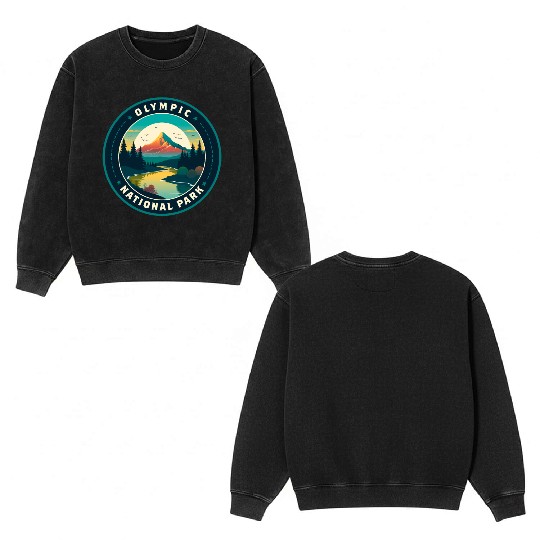 Olympic National Park Double Sided Mineral Wash Sweatshirts