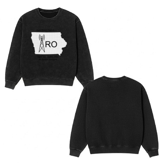 IRO Logo Grayscale Double Sided Mineral Wash Sweatshirts