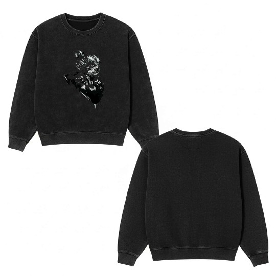 Monochrome Street Fighter: Akuma's Knightly FanAr Double Sided Mineral Wash Sweatshirts