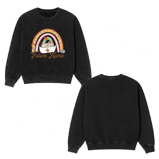 Future nurse Making a Big Difference Double Sided Mineral Wash Sweatshirts