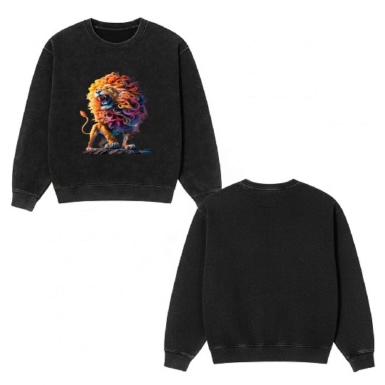 lion king Double Sided Mineral Wash Sweatshirts