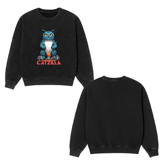 Catzilla Double Sided Mineral Wash Sweatshirts