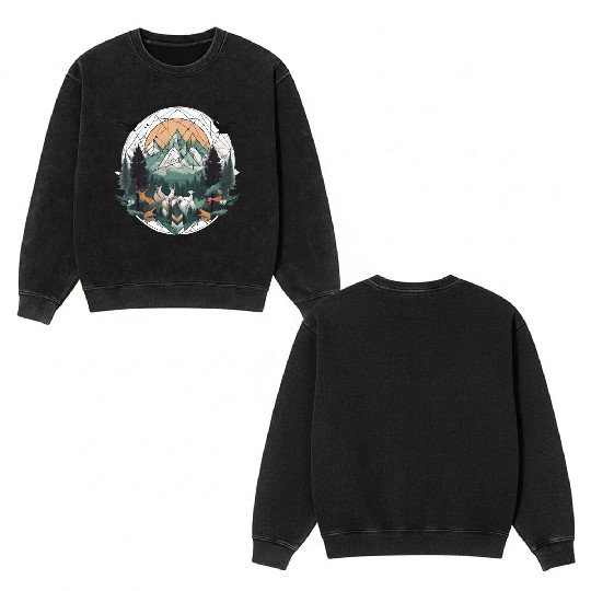 Geoforest Tapestry Double Sided Mineral Wash Sweatshirts