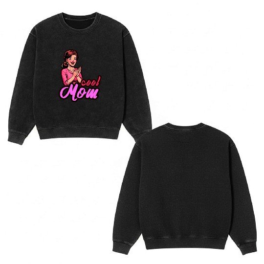 Cool mom Double Sided Mineral Wash Sweatshirts