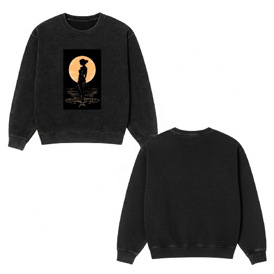 Elegance Redefined: Black and Gold Collection Double Sided Mineral Wash Sweatshirts
