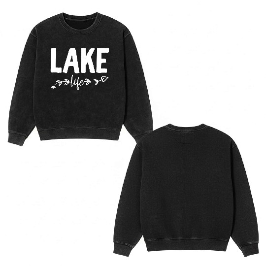 Lake Life Double Sided Mineral Wash Sweatshirts