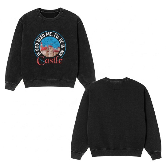 Middle Ages Hero Knights Templar Double Sided Mineral Wash Sweatshirts