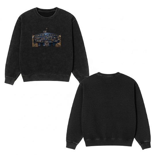 Cessna T50 Cockpit Double Sided Mineral Wash Sweatshirts