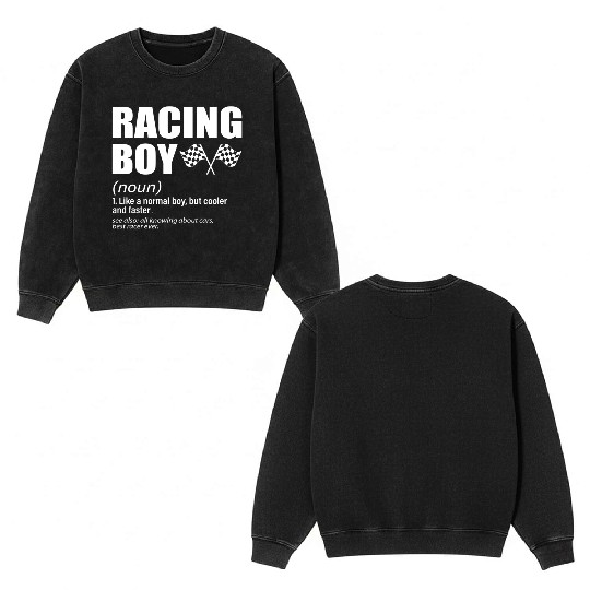 Racing Boy Double Sided Mineral Wash Sweatshirts