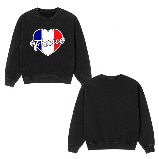 France Double Sided Mineral Wash Sweatshirts