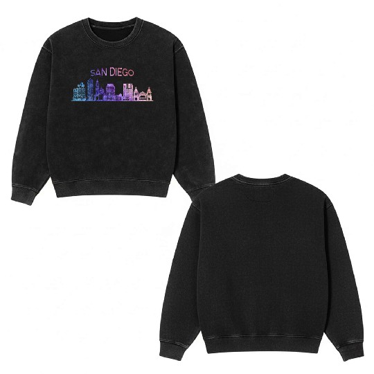 San Diego Double Sided Mineral Wash Sweatshirts