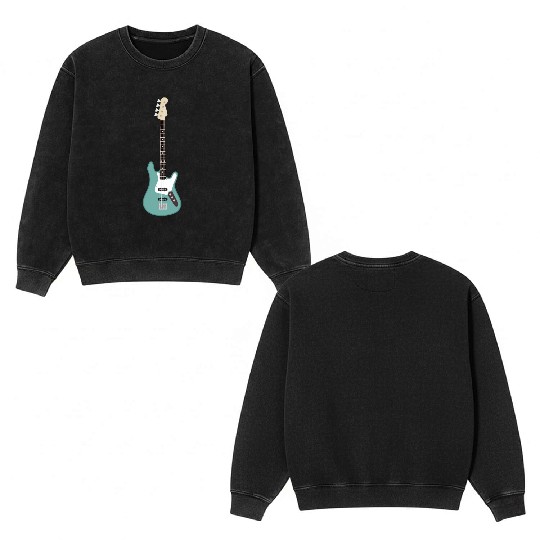 Seafoam Green Bass Double Sided Mineral Wash Sweatshirts