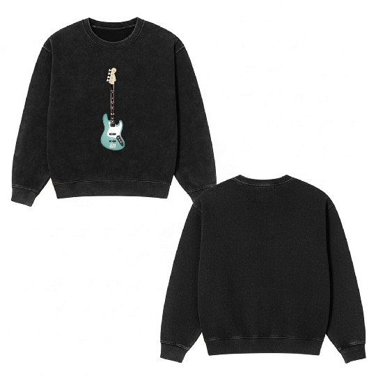 Seafoam Green Bass Double Sided Mineral Wash Sweatshirts