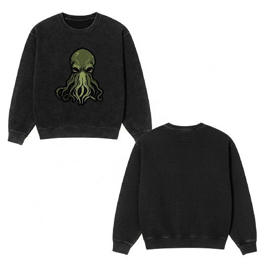 Cthulhu! The Stars are finally right! Double Sided Mineral Wash Sweatshirts
