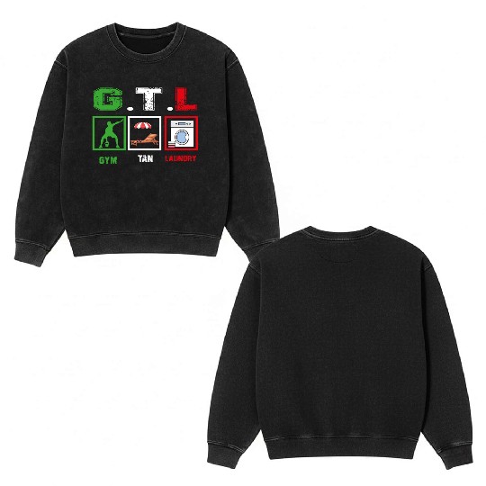 Gym Tan Laundry GTL New Italian Flag apparel Double Sided Mineral Wash Sweatshirts